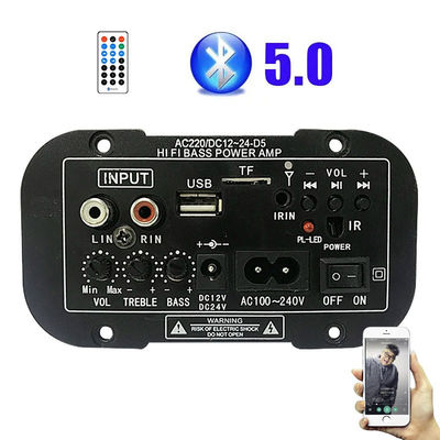 Bluetooth 5.0 FM Radio Power Amplifier Board with 100W Power for Home and Car Audio