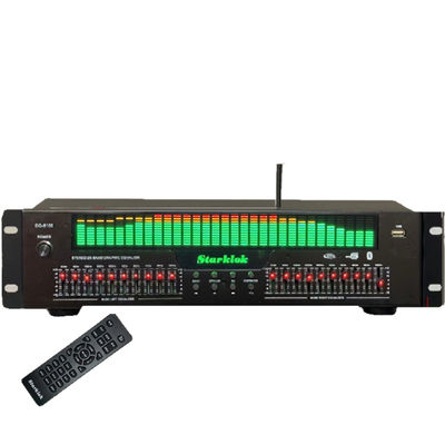 EQ-8100 Professional Hi-Fi Preamp Player BT 5.4 Optical Coaxial Digital Audio Decoder 20 Segment Equalizer Fiber Optic Equipment