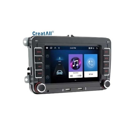 Creatall 7-Inch Android GPS Car Navigation HD Large Screen for Bluetooth CarPlay Reversing Camera Compatible for Volkswagen USB
