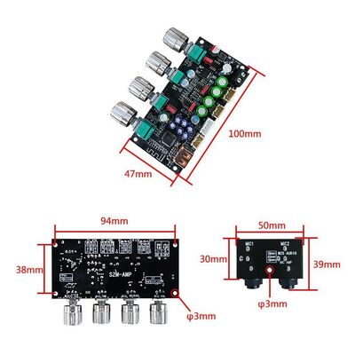 AMP Mike Front Board Power Amplifier Board Karaoke Reverb Board Microphone K Song Singing DSP Mixing Anti-Howling Made in China