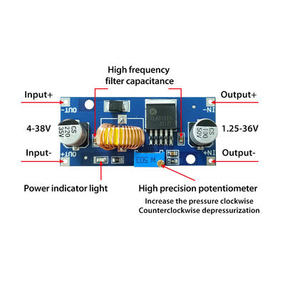 CA-4015 5A DC-DC step down board 4~38V high power Low ripple far beyond LM2596 XL4015E power supply module