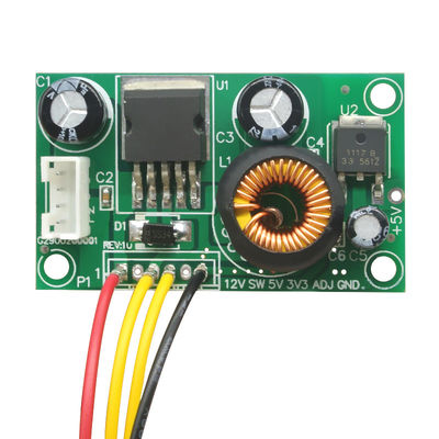 CA-1233 12V to 5V to 3.3V LCD Power Supply Board Voltage Conversion Module with Wire DC-DC Step-Down Module