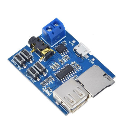 MP3 Decoder Board with 2W Mono Amplifier TF Card and U Disk Play Mode for 3.7V Lithium Battery Audio Player Module