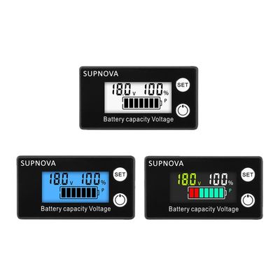 Lead Acid Digital Ammeter Voltmeter Motorcycle Volt Gauge 12V-84V