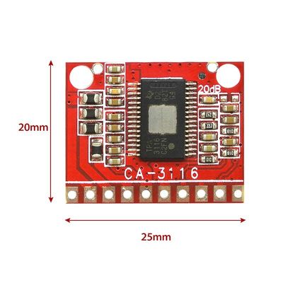 TPA3116 Amplifier Module 50W Dual Channel Digital Power Amplifier Board with DC 8V~24V and No POP Noise