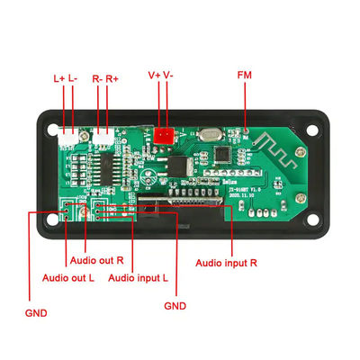 2x25W 50W MP3 Player Bluetooth Audio Module Board Remote Control Wireless Sound System