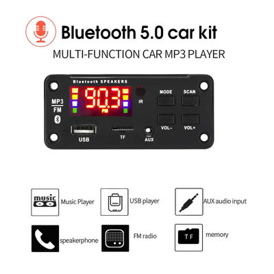 2x25W 50W MP3 Player Bluetooth Audio Module Board Remote Control Wireless Sound System