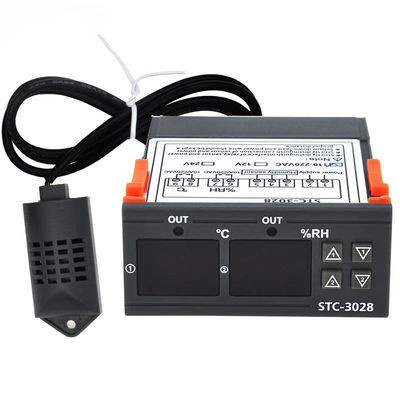 STC-3028 AC 220V DC 12V-24V Humidity Temperature Controller Dual Power Monitoring Device