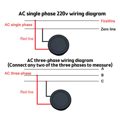 DC 4-100V AC 50-500V Digital Ammeter Voltmeter Two Wire Automotive