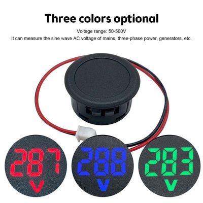 DC 4-100V AC 50-500V Digital Ammeter Voltmeter Two Wire Automotive