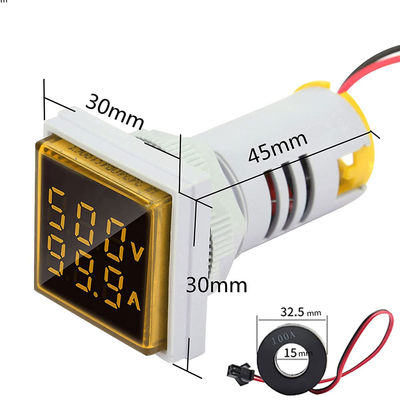 Square LED Digital Voltmeter And Ammeter 110V 220V Voltage Current