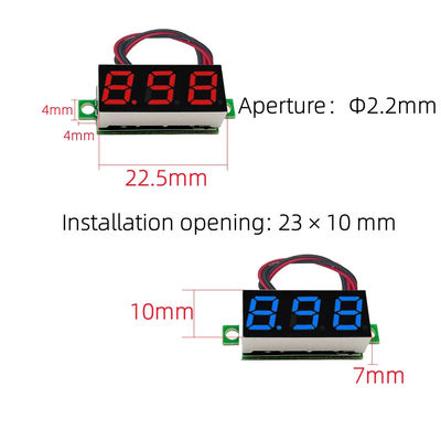 LED Digital Ammeter Voltmeter Voltage Current Meter 0.28/0.36/0.56 Inch