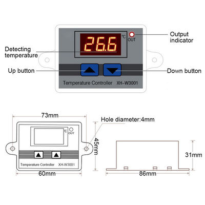 XH-W3002 Digital Thermometer Controller Temperature Sensor Switch 12V 24V 110V-220V