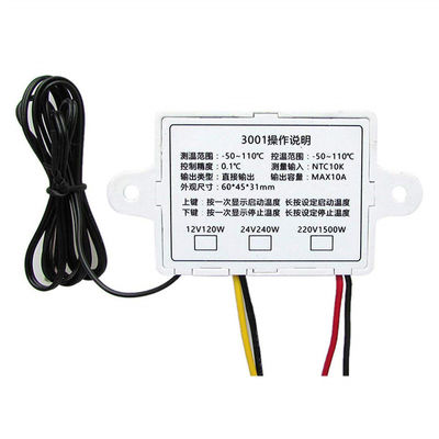 NTC10K Digital Display Temperature Controller 10A 12V 24V 110V~220V