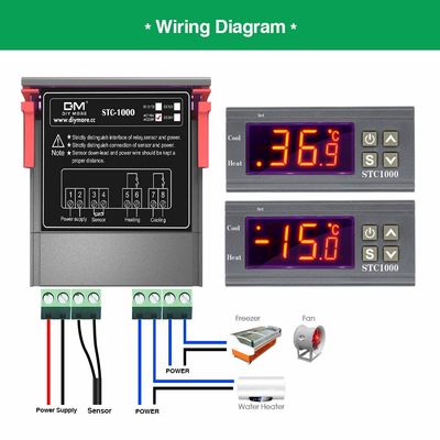LCD Display Digital Humidity Controller 10A With NTC Sensor AC 110-220V