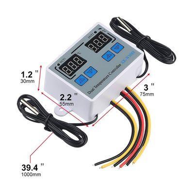 Dual LED Digital Thermometer Controller Electric Heating 220V