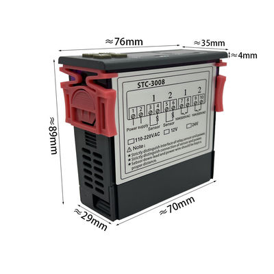 STC-3008 Digital Thermometer Controller Two Relay Output With Probe 12V 24V 220V