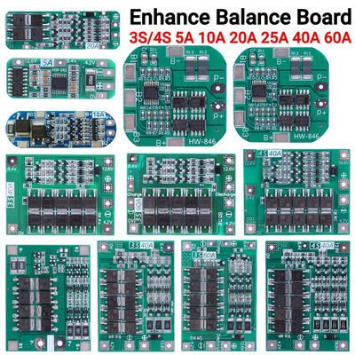 3S 4S 25A 40A 60A BMS Battery Protection Board Li Ion Battery Charging Board