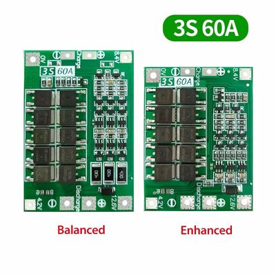 3S 4S 25A 40A 60A BMS Battery Protection Board Li Ion Battery Charging Board