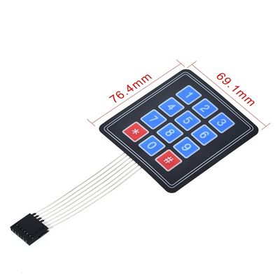 16 Key Membrane Switch Keypad 4 * 4 Matrix Keyboard For DIY KIT