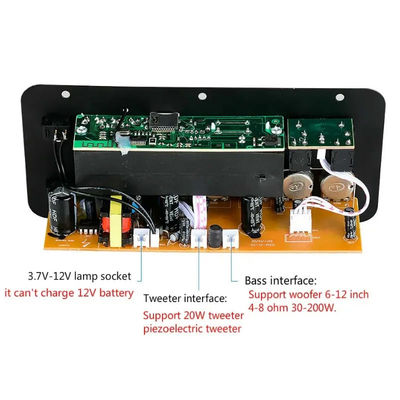 D10 12V 24V Subwoofer Digital Power Amplifier Board Wireless Audio Stereo BT 5.0 Dual Microphone Karaoke Amp Speaker Acc