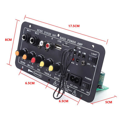 D10 12V 24V Subwoofer Digital Power Amplifier Board Wireless Audio Stereo BT 5.0 Dual Microphone Karaoke Amp Speaker Acc