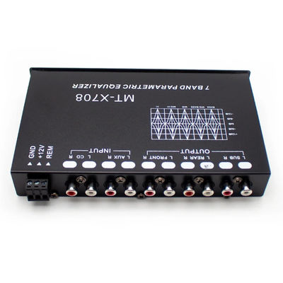 24V 5 Segment Car Audio Equalizer with Remote Control and Aux Input for Precise Tuning