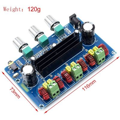 CA-3166B Bluetooth 5.0 Amplifier Board 2*50W+100W 2.1 Channel TPA3116D2 with DC12~24V Power Supply