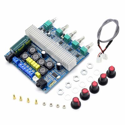 2.1 HiFi Amplifier Bluetooth 5.0 Audio Board with 2*50W+100W Output and DC12~24V Power Supply