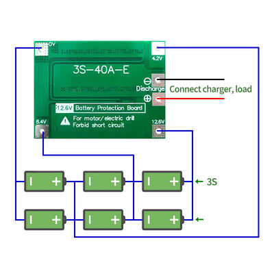 CA-3S-40A Li-Ion Lithium Battery PCB BMS Protection Board