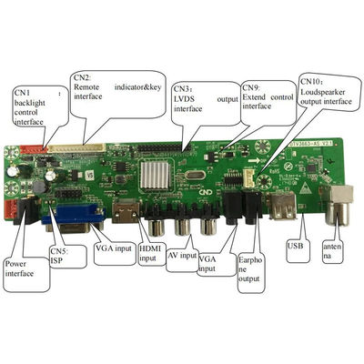 Digital Analog Integrated Universal LED TV Mainboard DTV3663 With T2/T/C