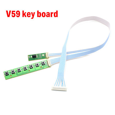 7K V59 V56 Universal 7 Keys Keyboard Plate For LCD TV Mainboard Accordance Keypad With IR
