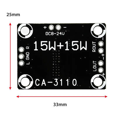 CA-3110 Digital Amplifier Board 2x15W Stereo Class D 8-24V DC with TPA3110 Chip