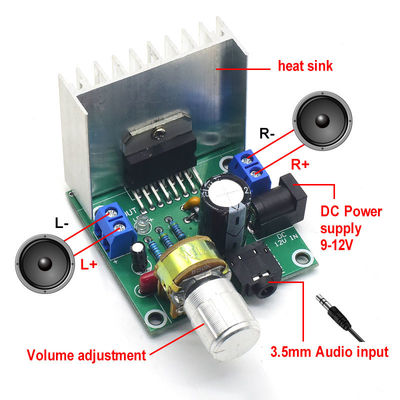 CA-7297 Digital Amplifier Module 2*15W Dual-Channel Parts DIY Kit Audio Amplifier Board TDA7297