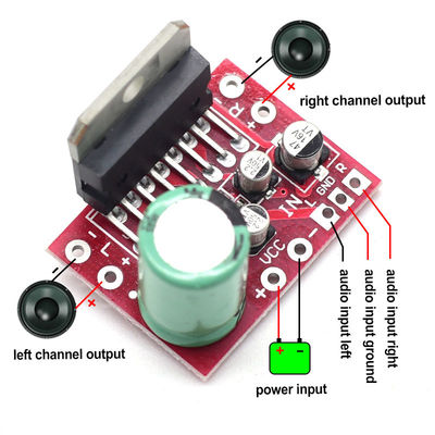 CA-7379 Stereo Power Amplifier Module Double Channel DC9V-17.5V 38W+38W with TDA7379 Chip