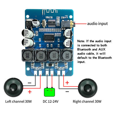 CA-3118B DIY BT Audio Board 2*30W Stereo Digital Power Amplifier DC 12-24V TPA3118