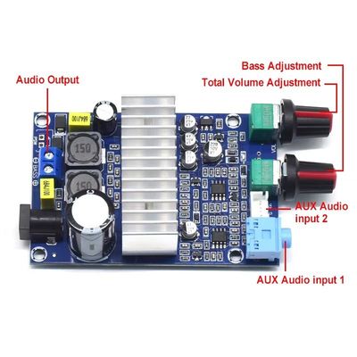 CA-3316A 100W Digital Power Amplifier Board with TPA3116 Chip for Subwoofer 12-24V