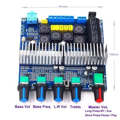 CA-3169B 2.1 Channel Audio Power Amplifier Board with High Fidelity Sound and Bluetooth 5.0