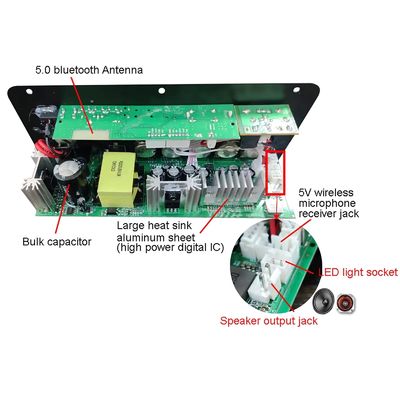 Car BT Audio Amplifier Board for Karaoke Audio Speaker Subwoofer Bass Hifi Amplificador