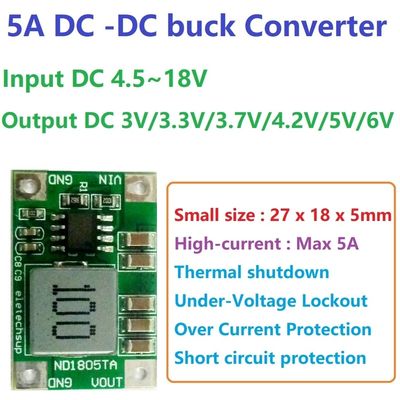 Standard Mounting Type DC-DC Converter Board for 4.5V-18V to 3V-6V Voltage Regulation