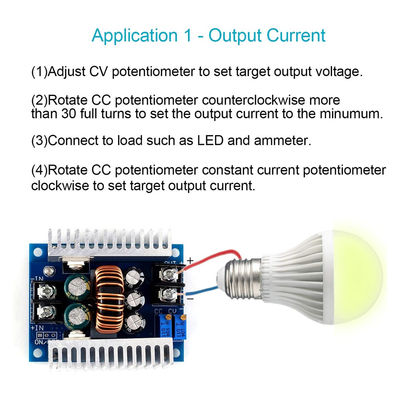 300W 20A DC-DC Buck Converter Step Down Module with Current Limiting Range of 0.2-20A