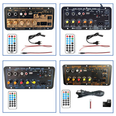 D60 50W Subwoofer Amplifier Board with Bluetooth and Optical Audio Input for 12V/24V/220V Power