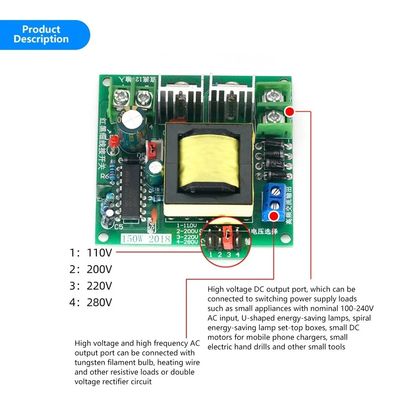 12V To 110V 200V 220V 280V 150W Inverter Boost Board Transformer for Battery Inverter