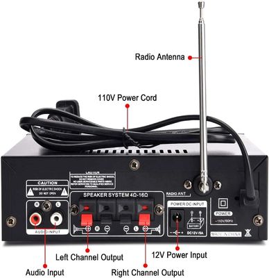 2 Channels 2.0 LCD Display 300W 300W Digital HIFI Audio Stereo Power Amplifier for Sound