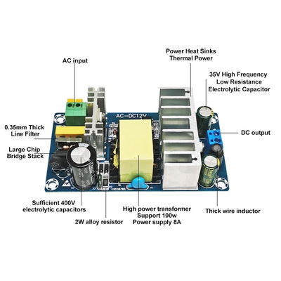 300W High Power Switching Power Supply Module for AC 85-265V to DC12V 8A Boost Converter