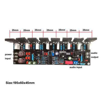 2.0 Channels 400W Transistor Power Amplifier Board 1943 5200 Rear Stage Audio Enhancement