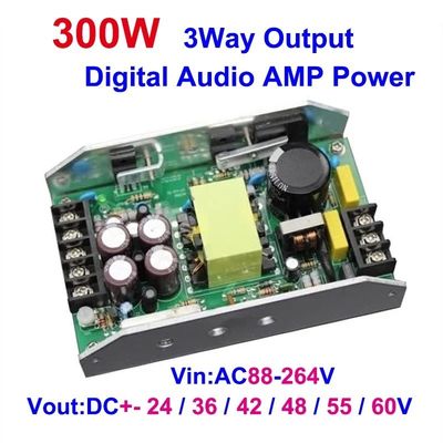 300W Dual DC 24/36/48V 12V1A Power Supply for TPA3255 TPA3221 TPA3116 Audio Amplifier