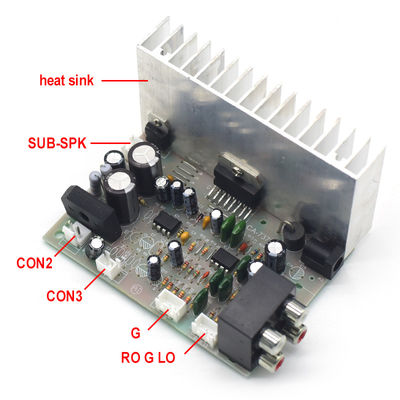 Professional Digital Subwoofer Amplifier Board 2*38W AC/DC 12V with TDA7379