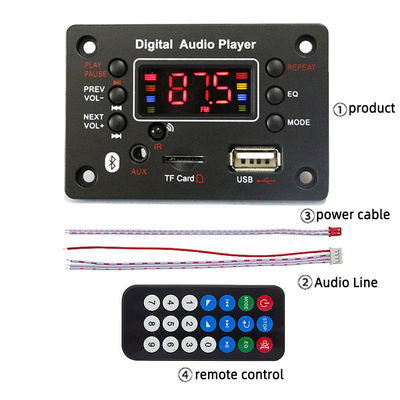 Bluetooth MP3 Decoder Board with USB FM Radio Voice Recorder Function Supports WAV Usage and Screen