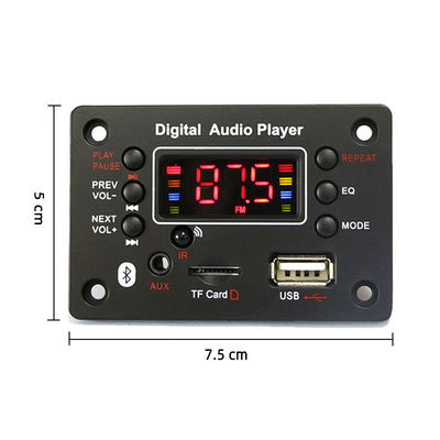 Bluetooth MP3 Decoder Board with USB FM Radio Voice Recorder Function Supports WAV Usage and Screen